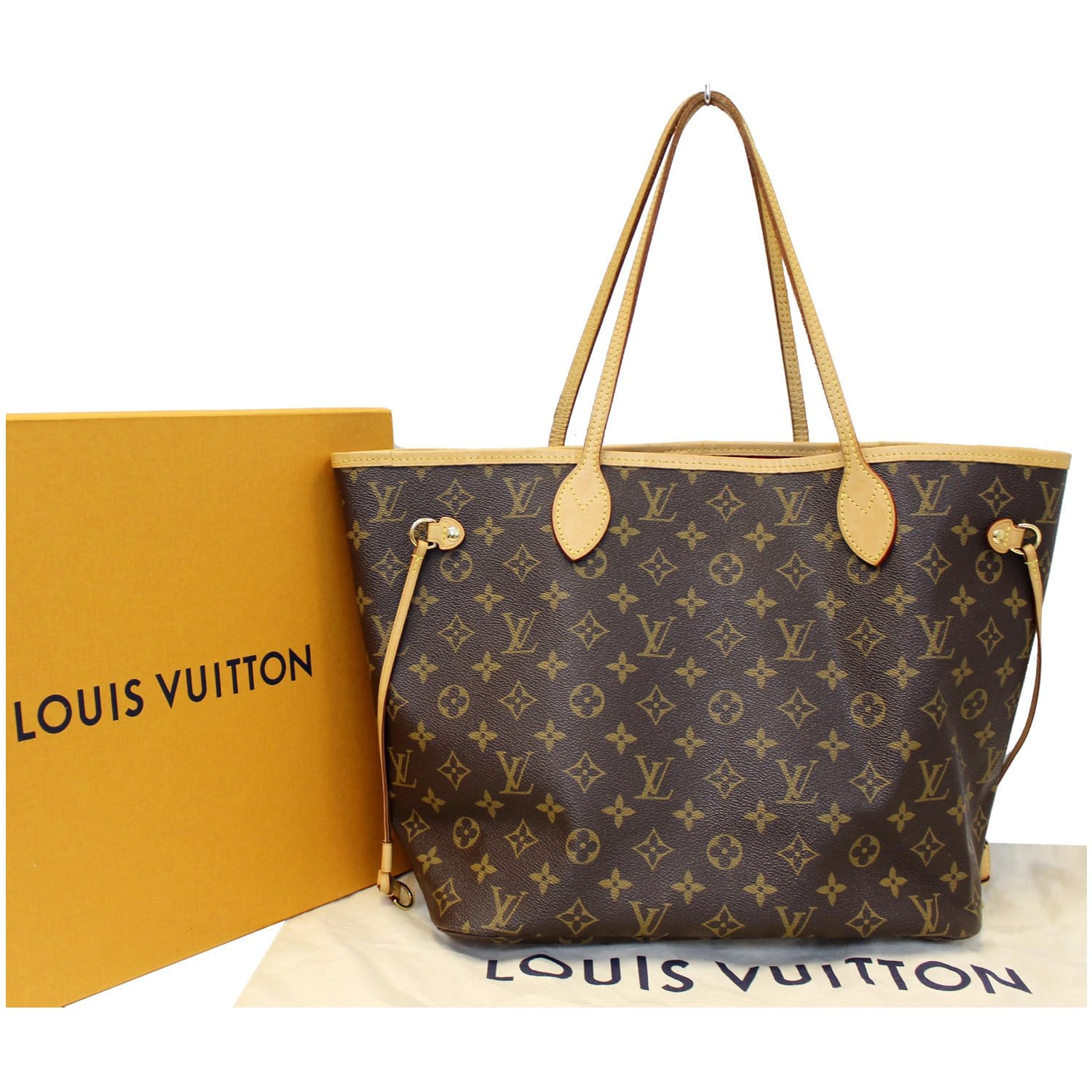 LOUIS VUITTON Neverfull MM Monogram Canvas Tote Shoulder Bag Brown-US