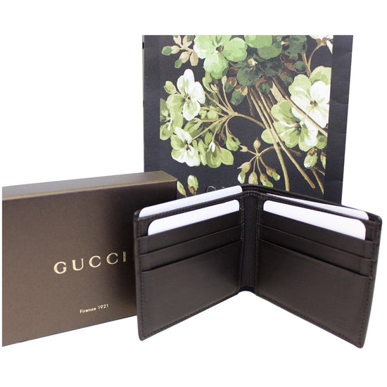 Gucci Black Leather GG Guccisima Bifold Men's Wallet