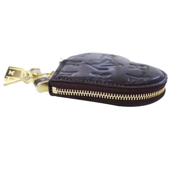 What Goes Around Comes Around Louis Vuitton Purple Vernis Heart Coin Purse