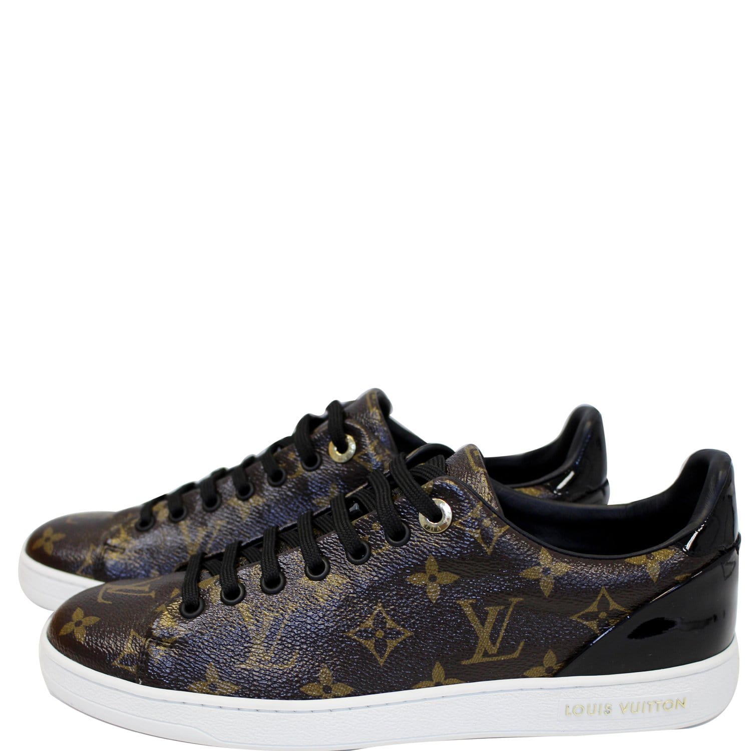 Louis Vuitton Brown Monogram Canvas and Leather Frontrow Low Top Sneakers  Size 40 Louis Vuitton