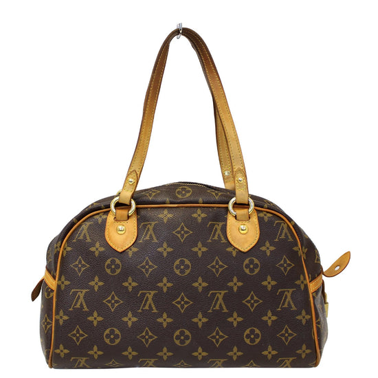 Louis+Vuitton+Montorgueil+Shoulder+Bag+PM+Brown+Canvas for sale online