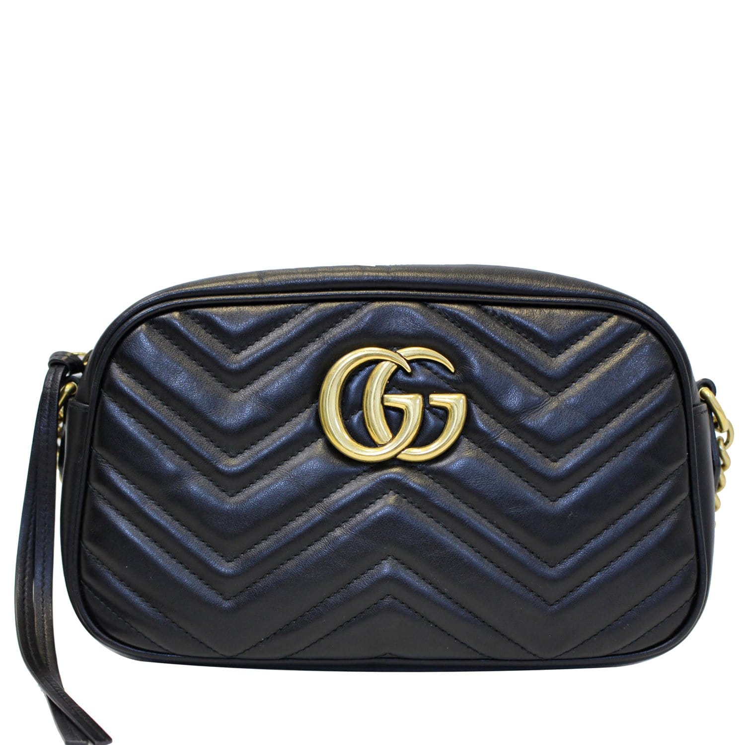 Gucci Marmont - Pre-owned Women's Leather Cross Body Bag - Black - One Size