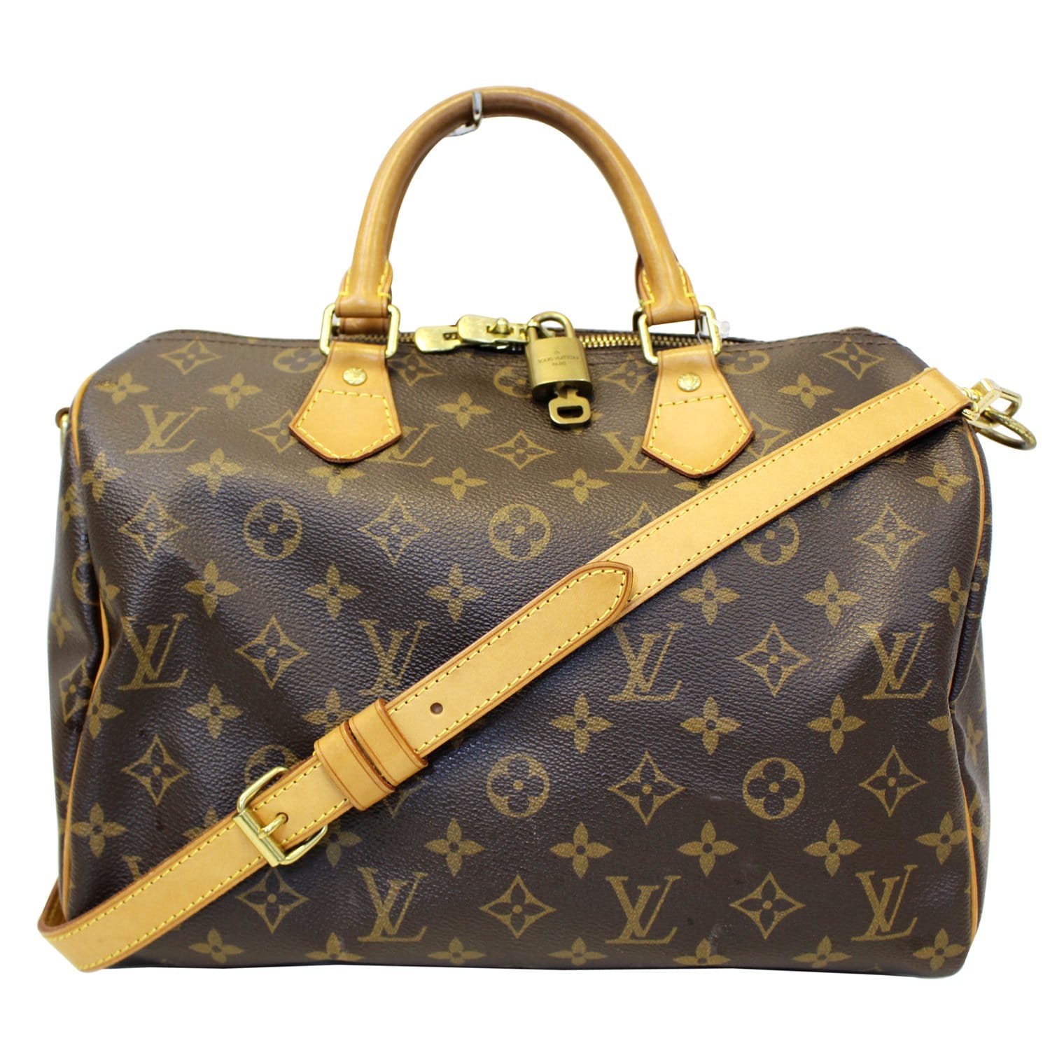 LOUIS VUITTON Speedy 30 Bandouliere Monogram Canvas Shoulder Bag-US