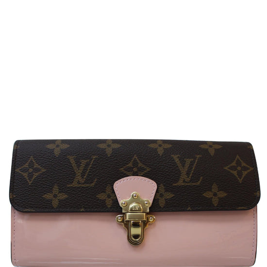 LOUIS VUITTON Cherrywood Compact Wallet Rose Ballerine-US