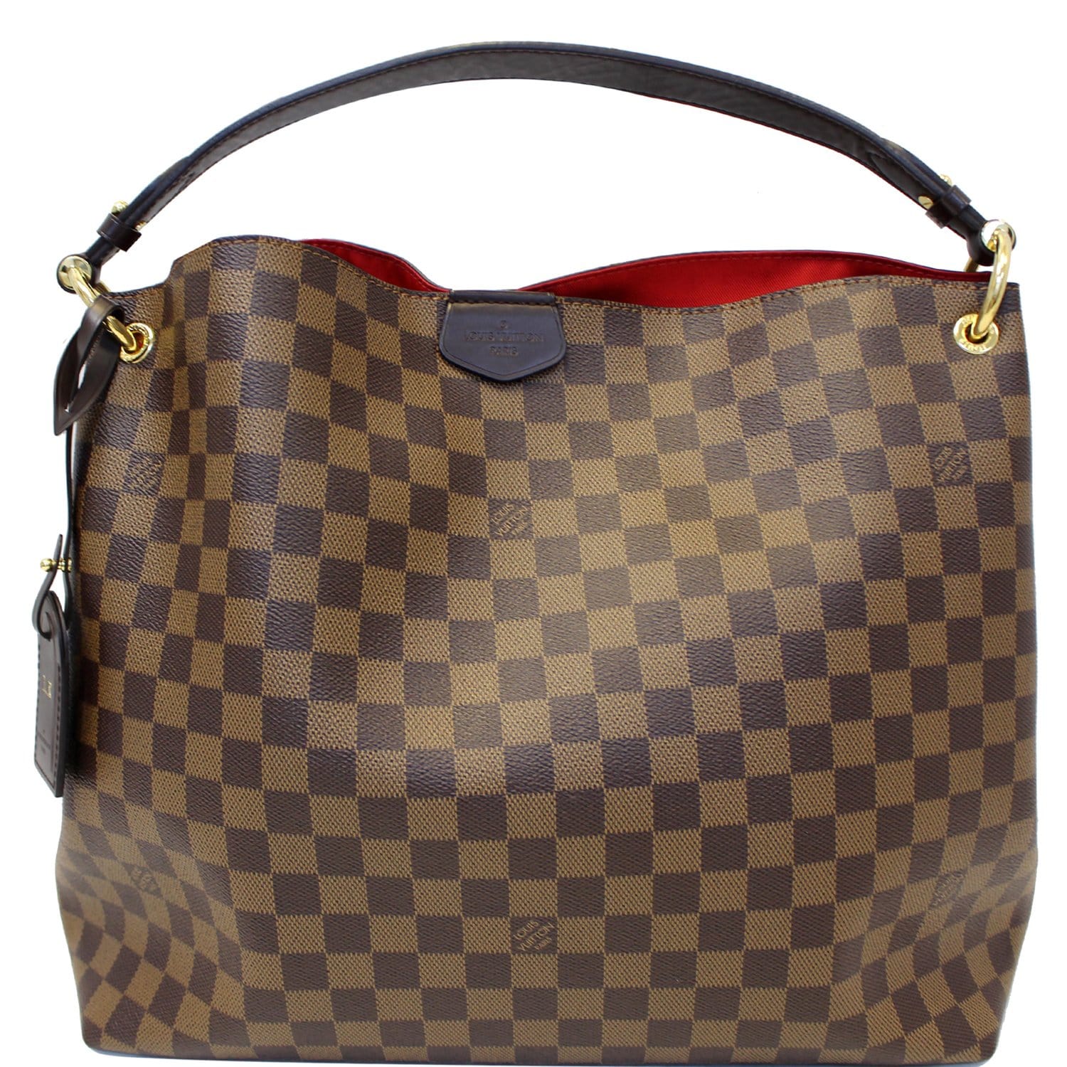 LOUIS VUITTON Graceful MM Damier Ebene Shoulder Bag Brown