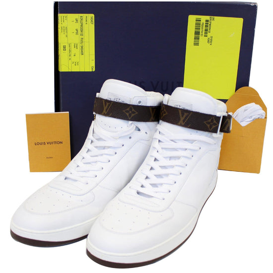 Louis Vuitton LV High Top Rivoli Sneaker White Size 6.5 US 7.5