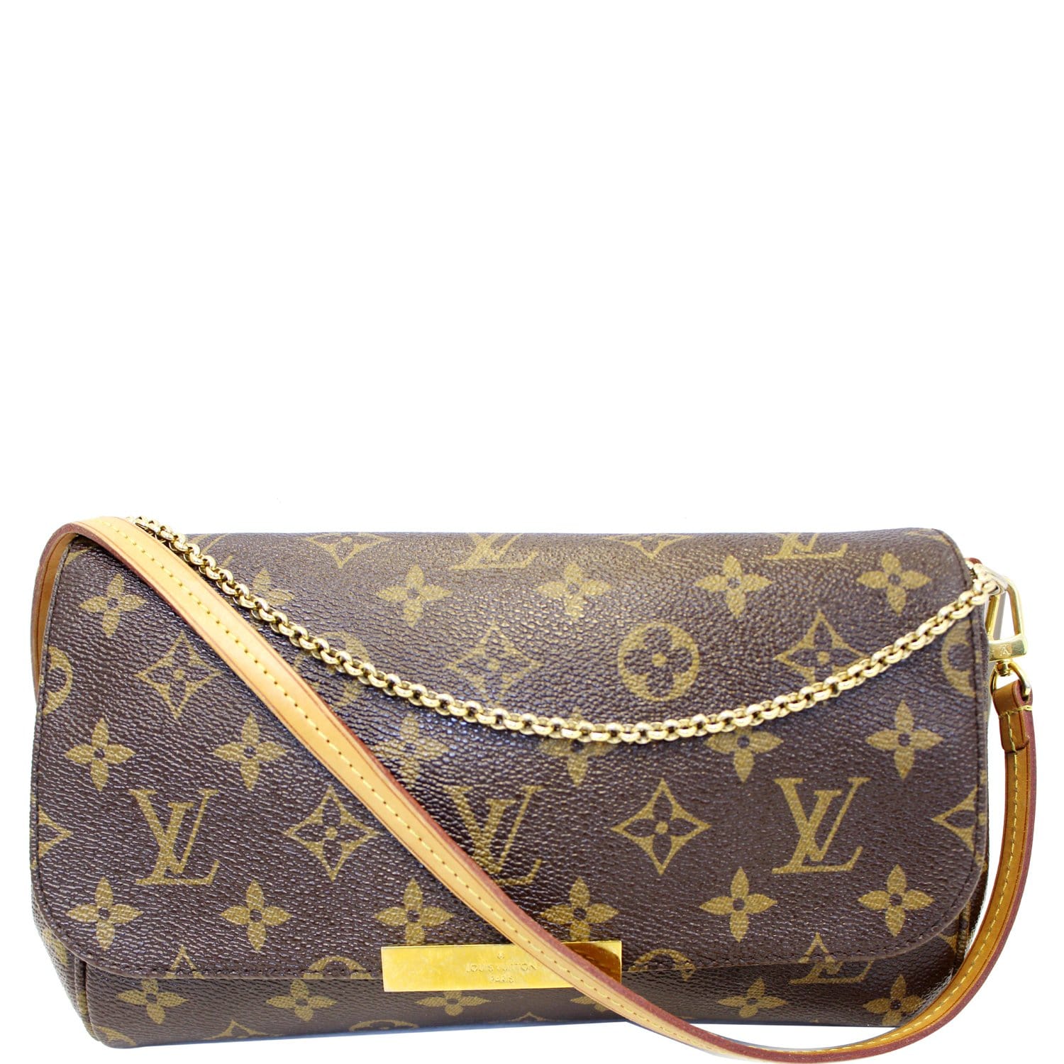 LOUIS VUITTON Favorite MM Monogram Canvas Crossbody Bag Brown