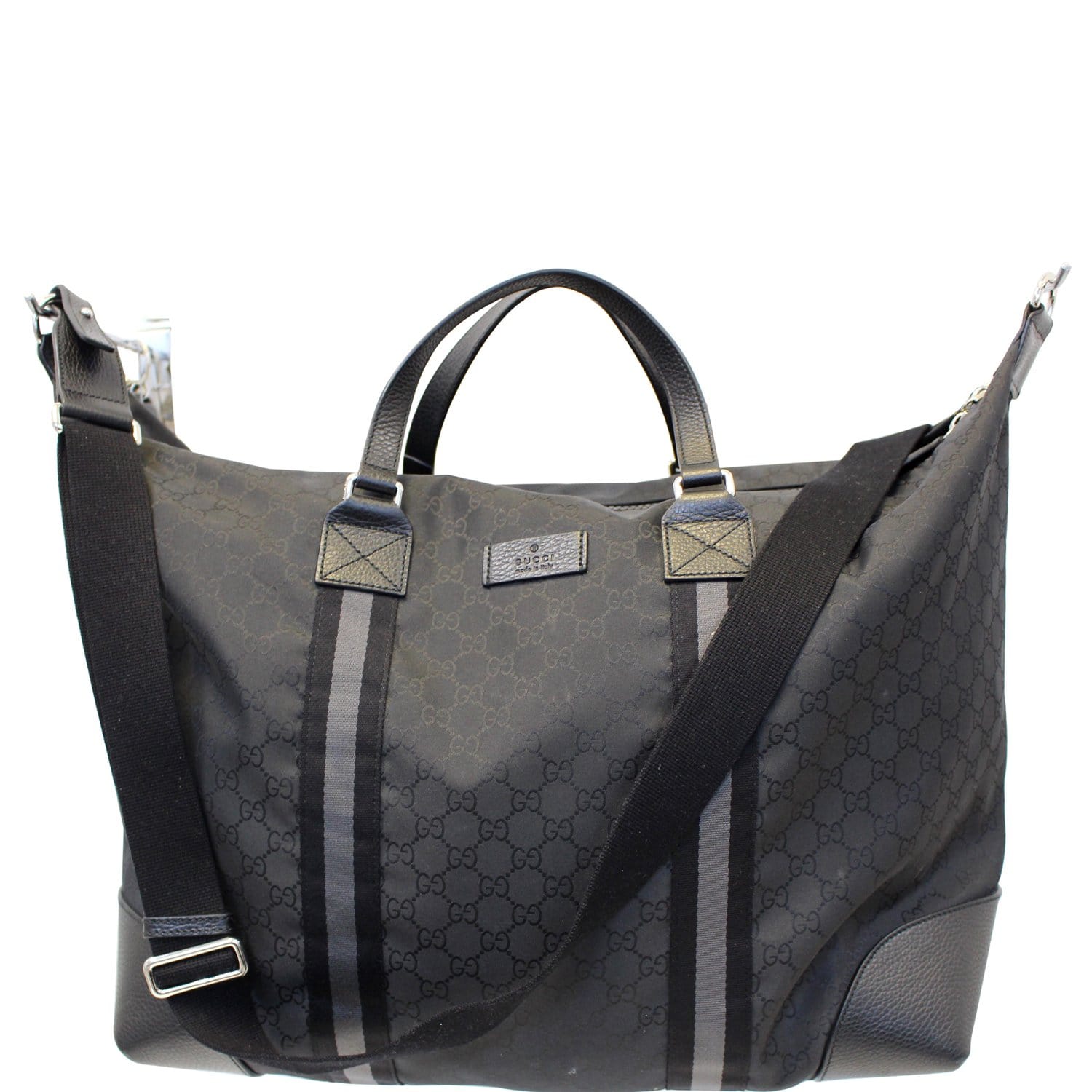 Pre-Owned Gucci GG Nylon and Leather Tote