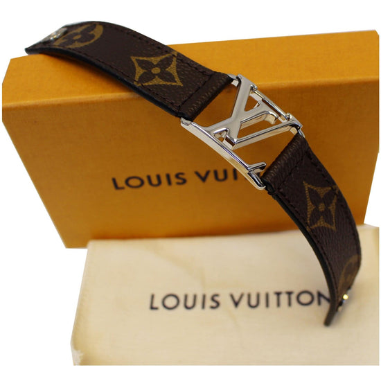 Louis Vuitton, Jewelry, Louis Vuitton Monogram Brasserie Hockenheim  Bracelet Brownblack Pvc