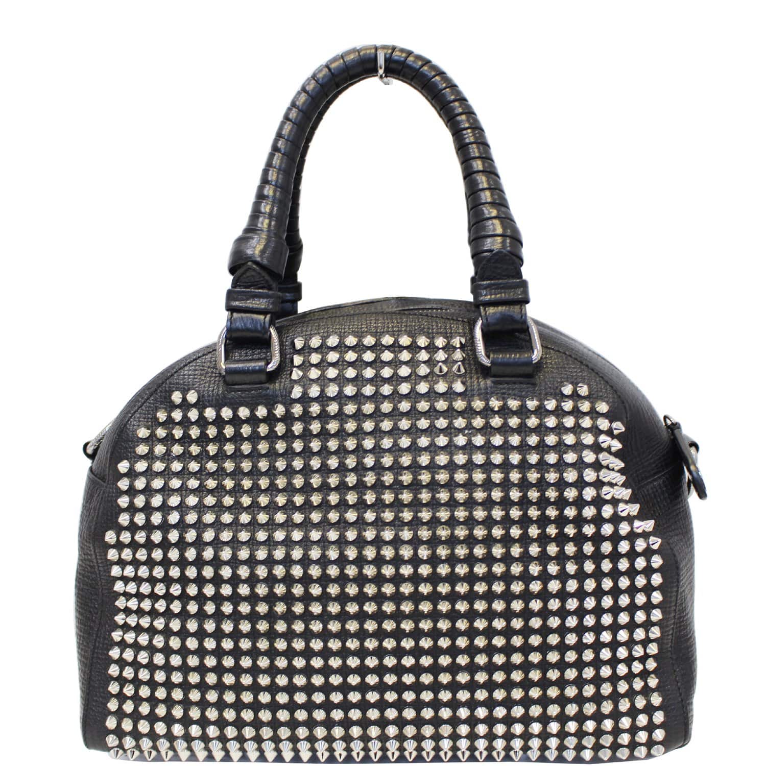 Christian Louboutin Black Leather Artemis Spike Stud Python Bag one size at  1stDibs