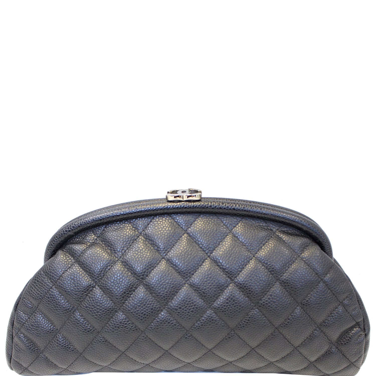 CHANEL Timeless Caviar Quilted Leather Clutch Black-US