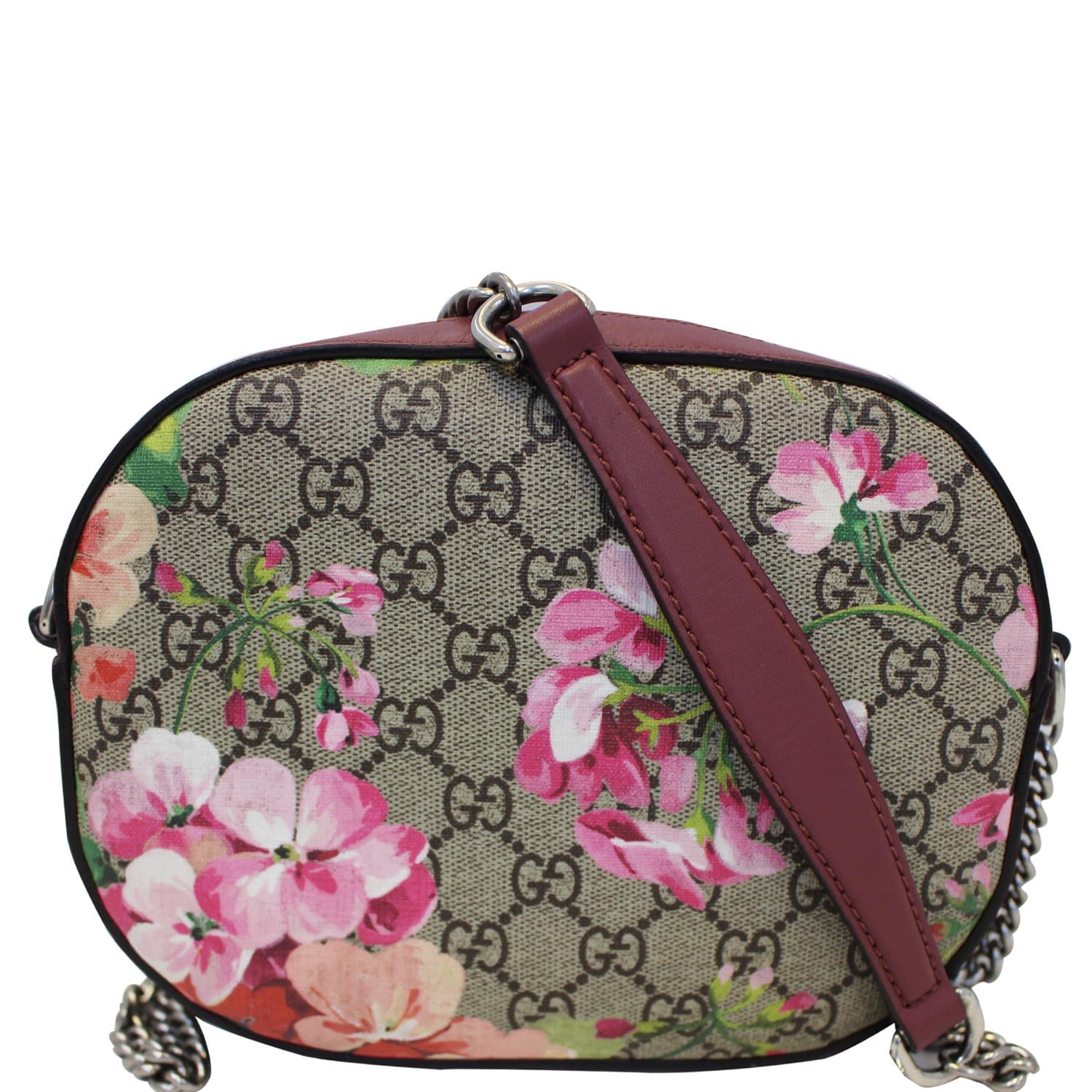 Gucci: Pink Mini Ophidia GG Supreme Shoulder Bag