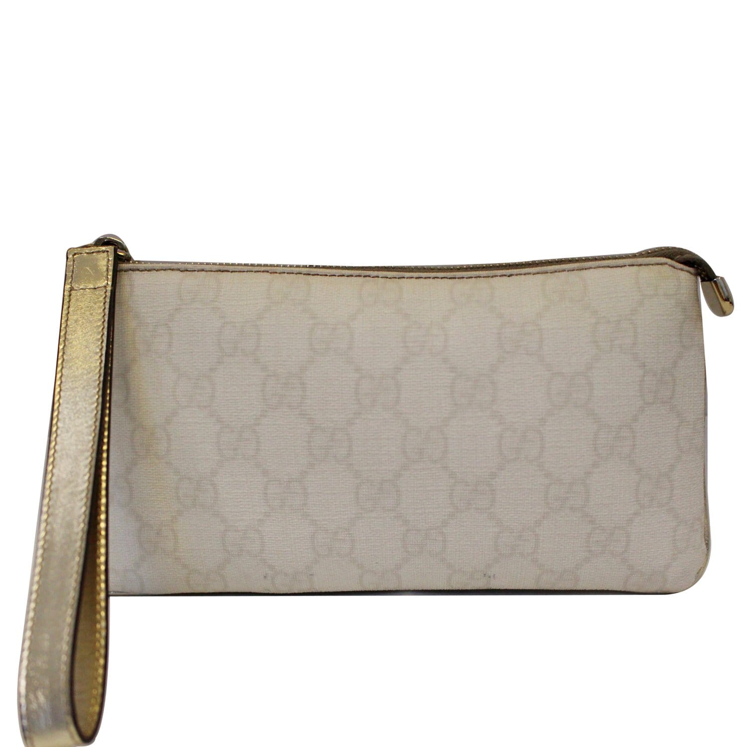 Gucci Monogram Canvas Logo Clutch Bag