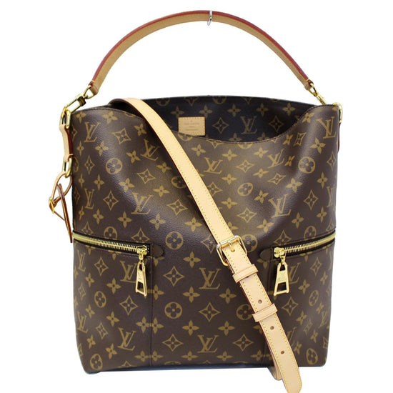 $2400 Louis Vuitton Melie Brown Monogram Canvas Shoulder Bag Hobo