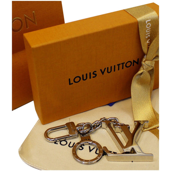 Louis Vuitton LV initials Key Holder and Bag Charm Silver Metal