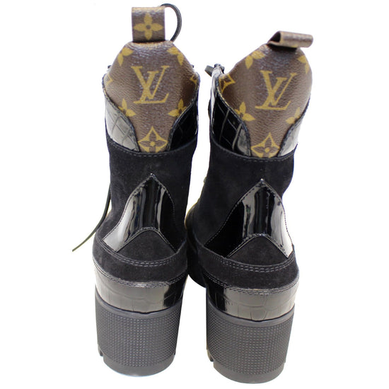 LOUIS VUITTON Laureate Monogram Suede Calfskin Platform