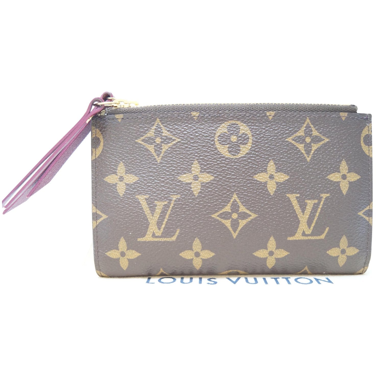 LOUIS VUITTON Adele Monogram Canvas Compact Wallet Brown-US