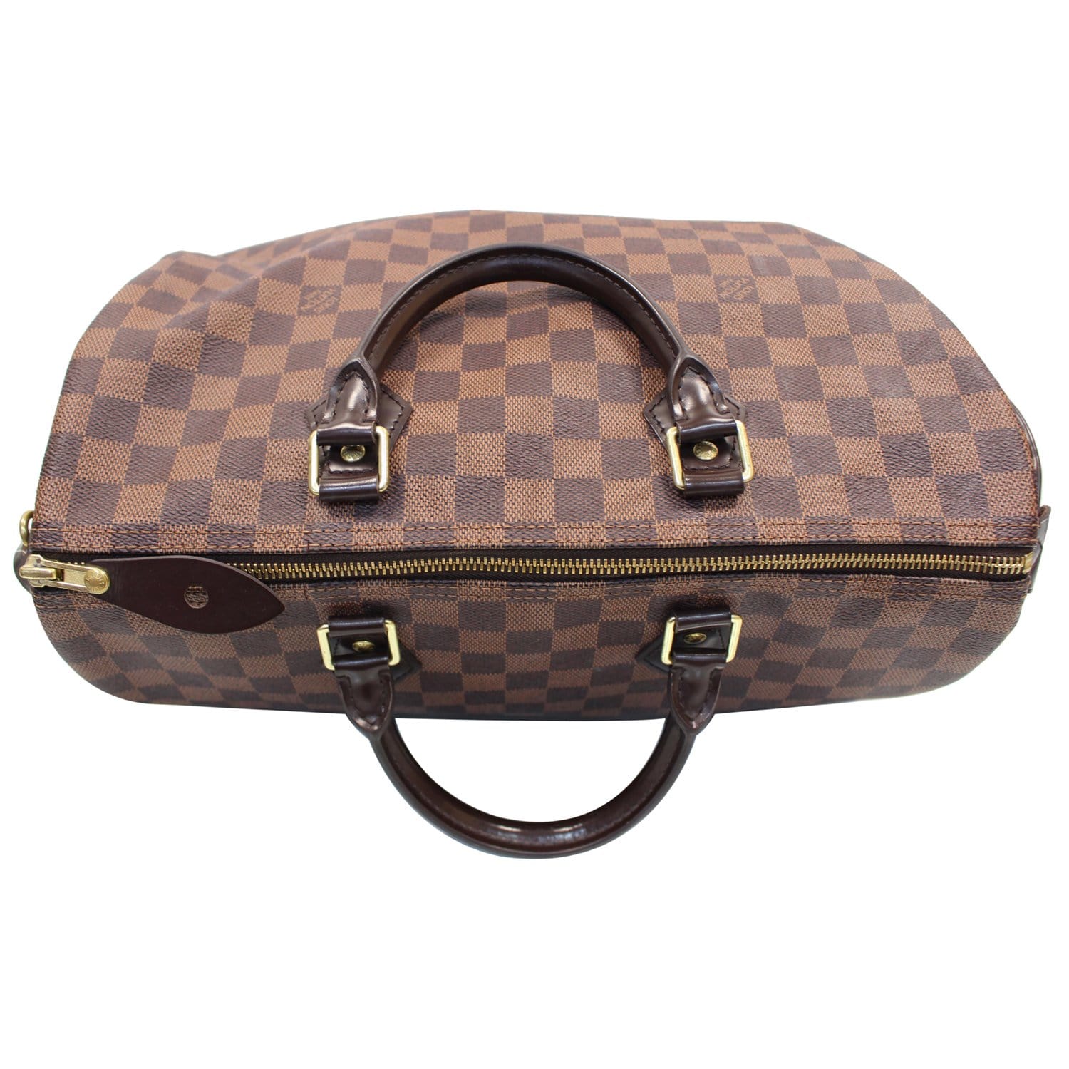 LOUIS VUITTON Speedy 35 Damier Ebene Satchel Bag Brown