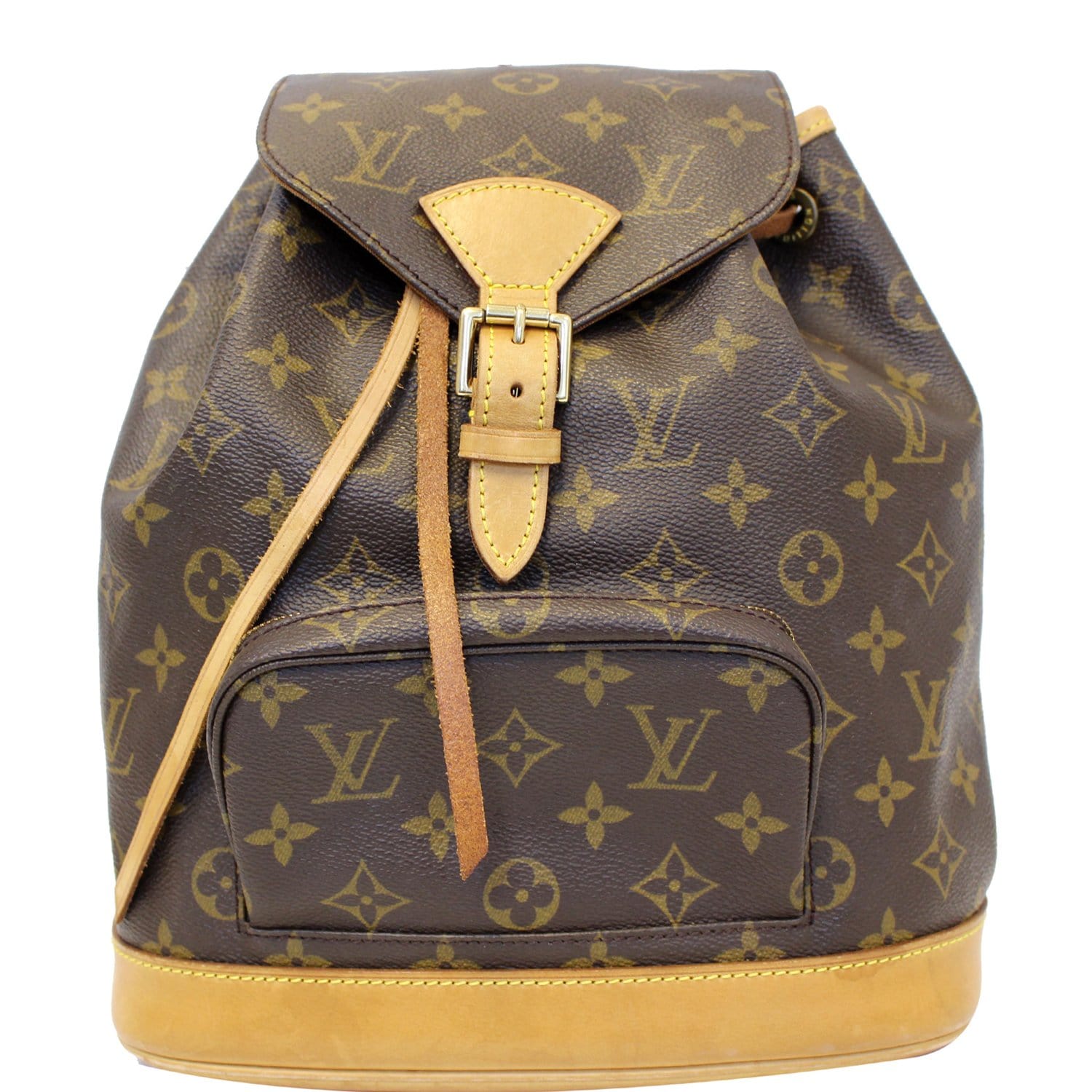 Louis Vuitton Montsouris Mm Brown Canvas Backpack Bag (Pre-Owned)