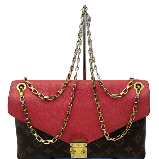 Louis Vuitton Pallas Chain Shoulder Bag Monogram Canvas and Calfskin