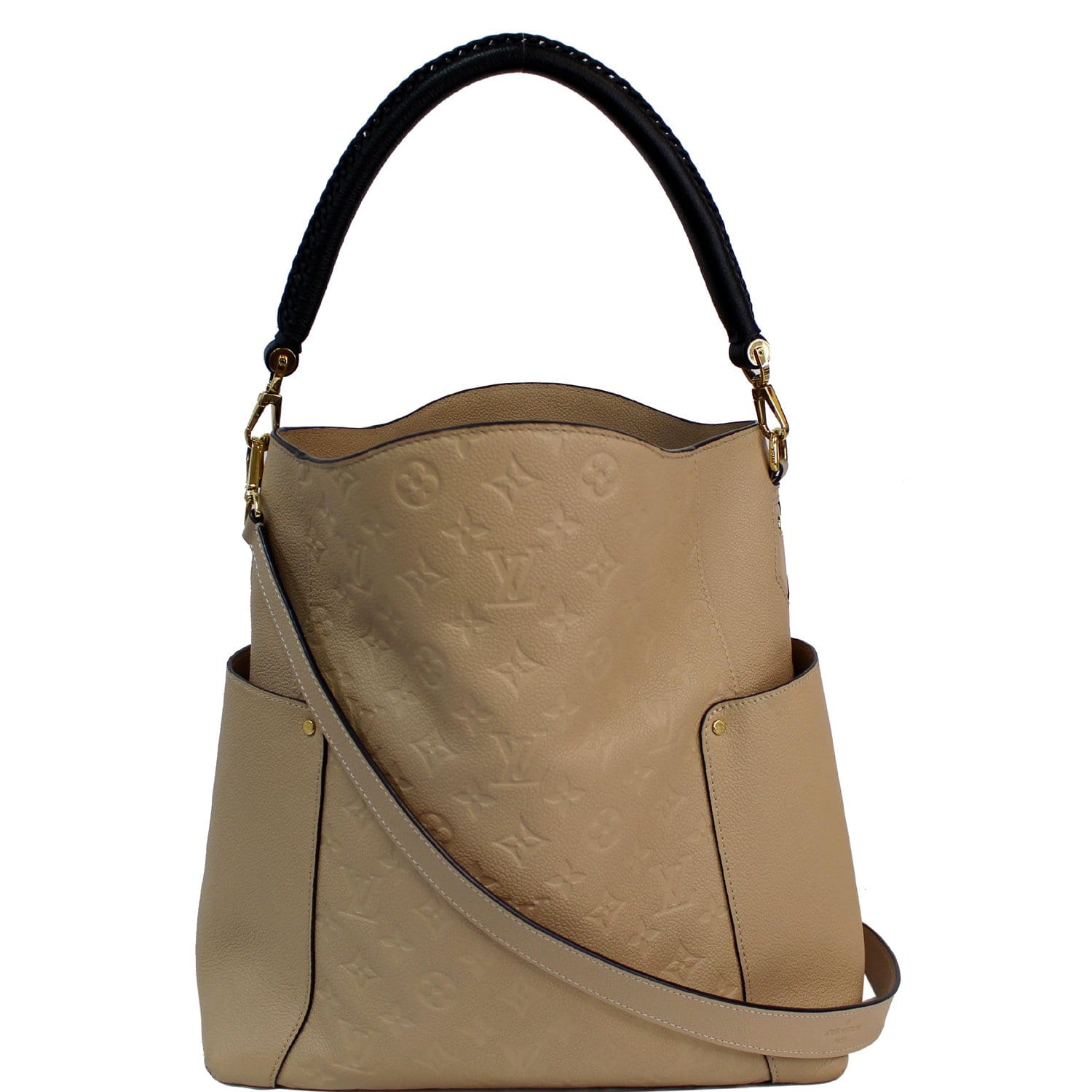 Louis Vuitton Brown Monogram Empreinte Bagatelle Black Beige Leather  Pony-style calfskin ref.463659 - Joli Closet