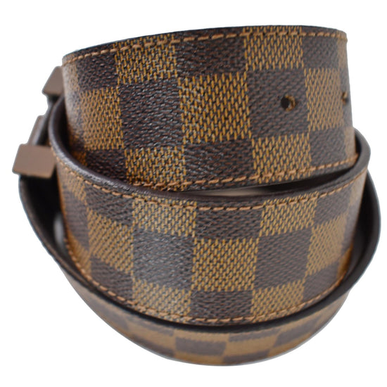 Louis Vuitton Damier Ebene Ceinture Carre Belt Damier Ebene Pattern Waist  Belt - Brown Belts, Accessories - LOU715243