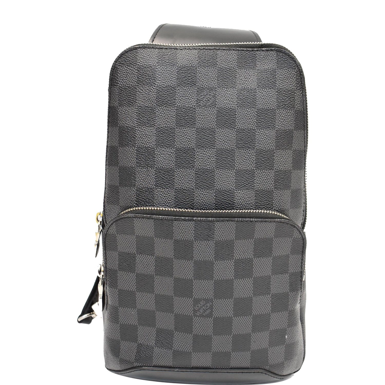 LOUIS VUITTON Avenue Sling Damier Graphite Crossbody Bag Black