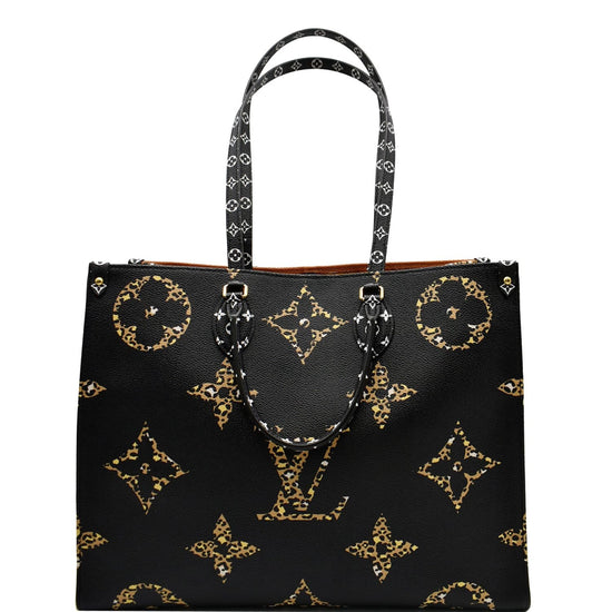 Louis Vuitton Black And Orange Jungle Giant Monogram OnTheGo Tote