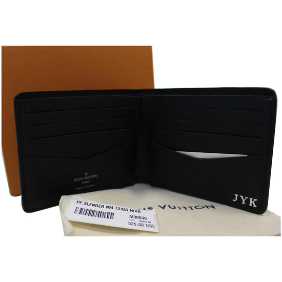 Louis Vuitton Slender Wallet Taiga Black/Rainbow