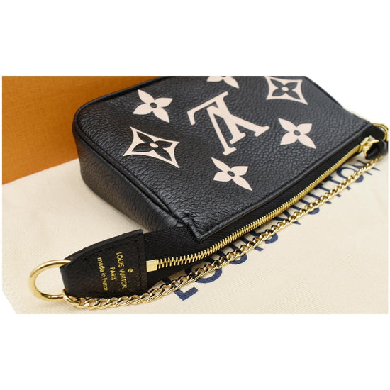 Louis Vuitton Mini Pochette Accessories Bicolor Monogram Empreinte Leather  Black - NOBLEMARS