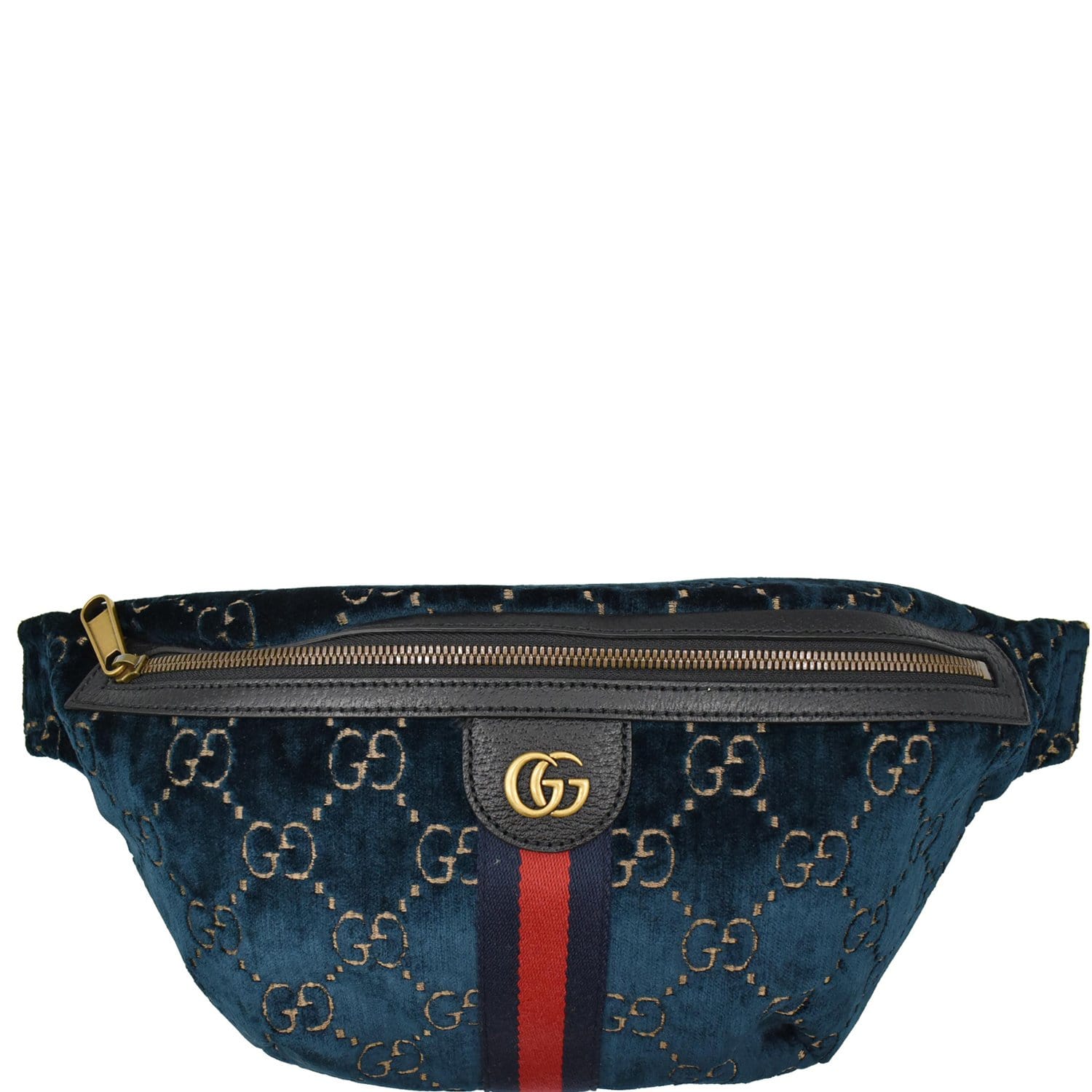 Gucci GG Velvet Belt Bag in Blue for Men