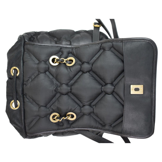 Chanel Chesterfield Quilted Calfskin Shoulder Backpack