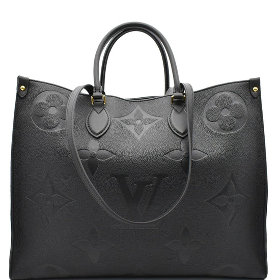 Authentic Louis Vuitton OnTheGo Gm Black Leather Tote Shoulder Bag (Brand  New)