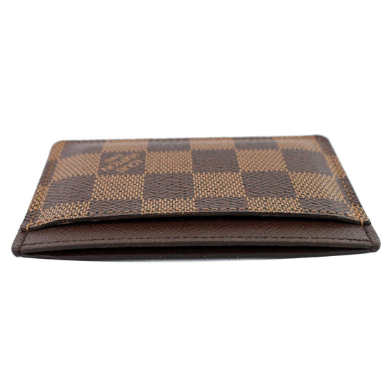 Louis Vuitton Card Holder Damier Ebene Canvas Brown