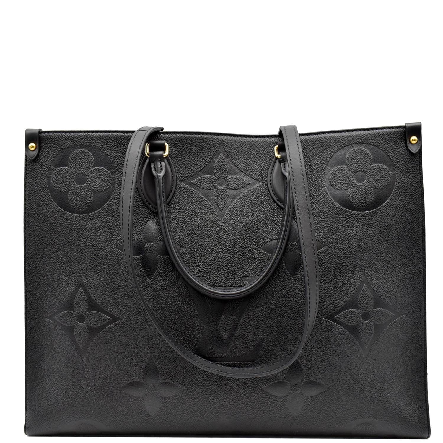 New in Box Louis Vuitton Black Logo On the Go GM Tote Bag at 1stDibs