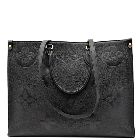 OnTheGo GM Tote Bag - Luxury Bicolour Monogram Empreinte Leather Black