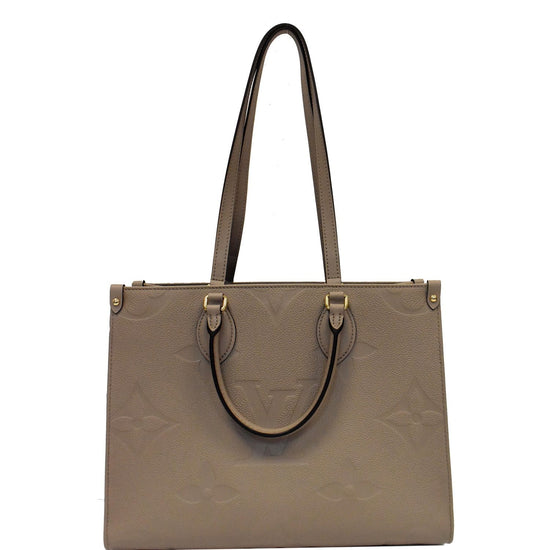 Louis Vuitton OnTheGo MM Handbag Monogram Empreinte Leather Gold Color –  EliteLaza