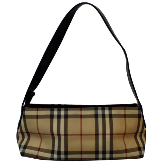 Burberry Nova Check Coated Canvas Pochette Shoulder Bag