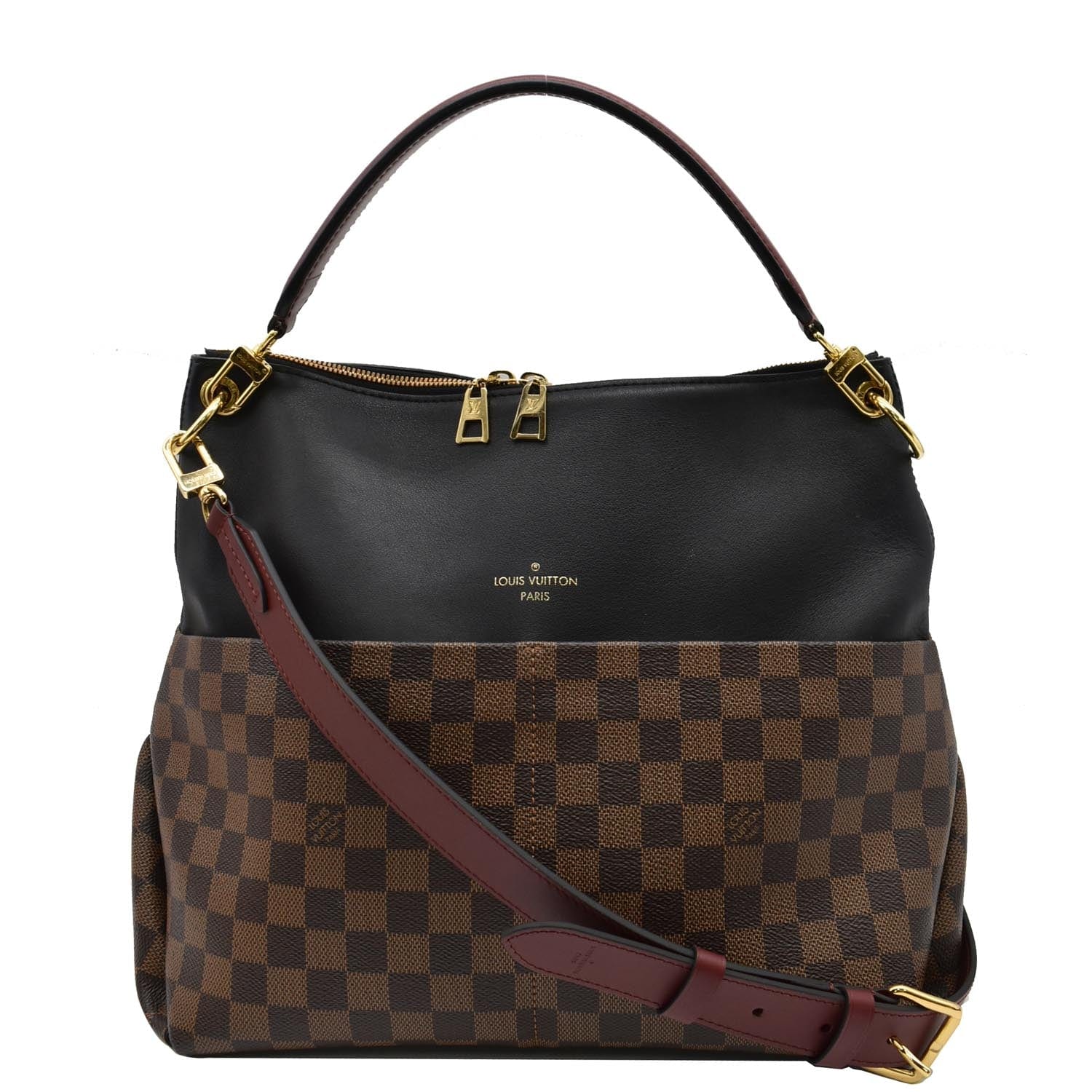 LOUIS VUITTON Maida Damier Ebene Hobo Shoulder Bag Noir - 15% OFF