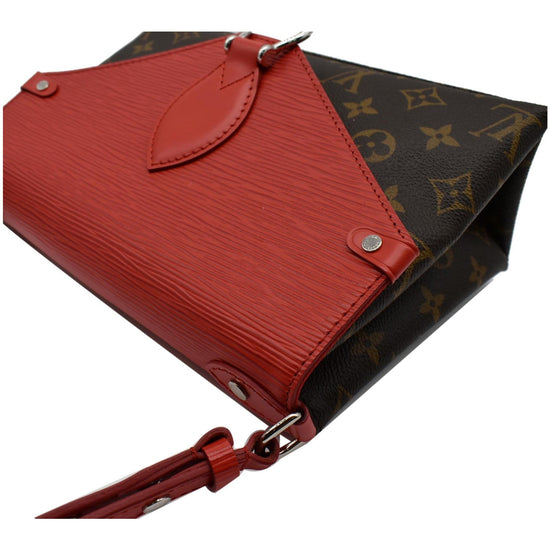 Louis Vuitton - Authenticated Saint Michel Handbag - Leather Brown Abstract for Women, Very Good Condition