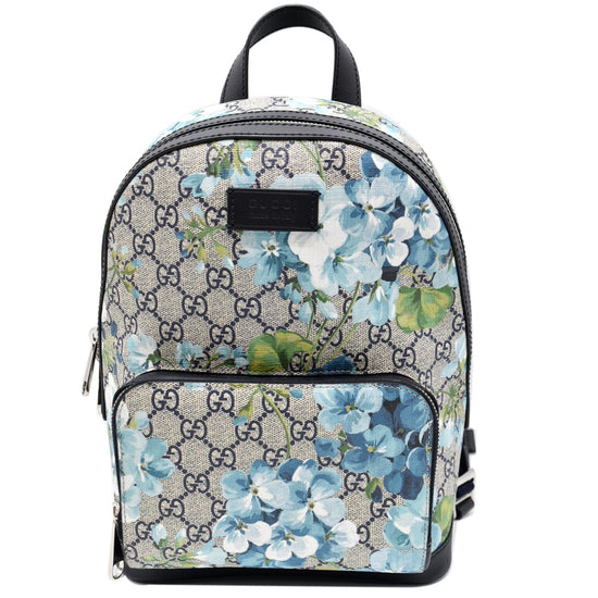 Gucci Blooms GG Supreme Monogram Backpack Blue DDH