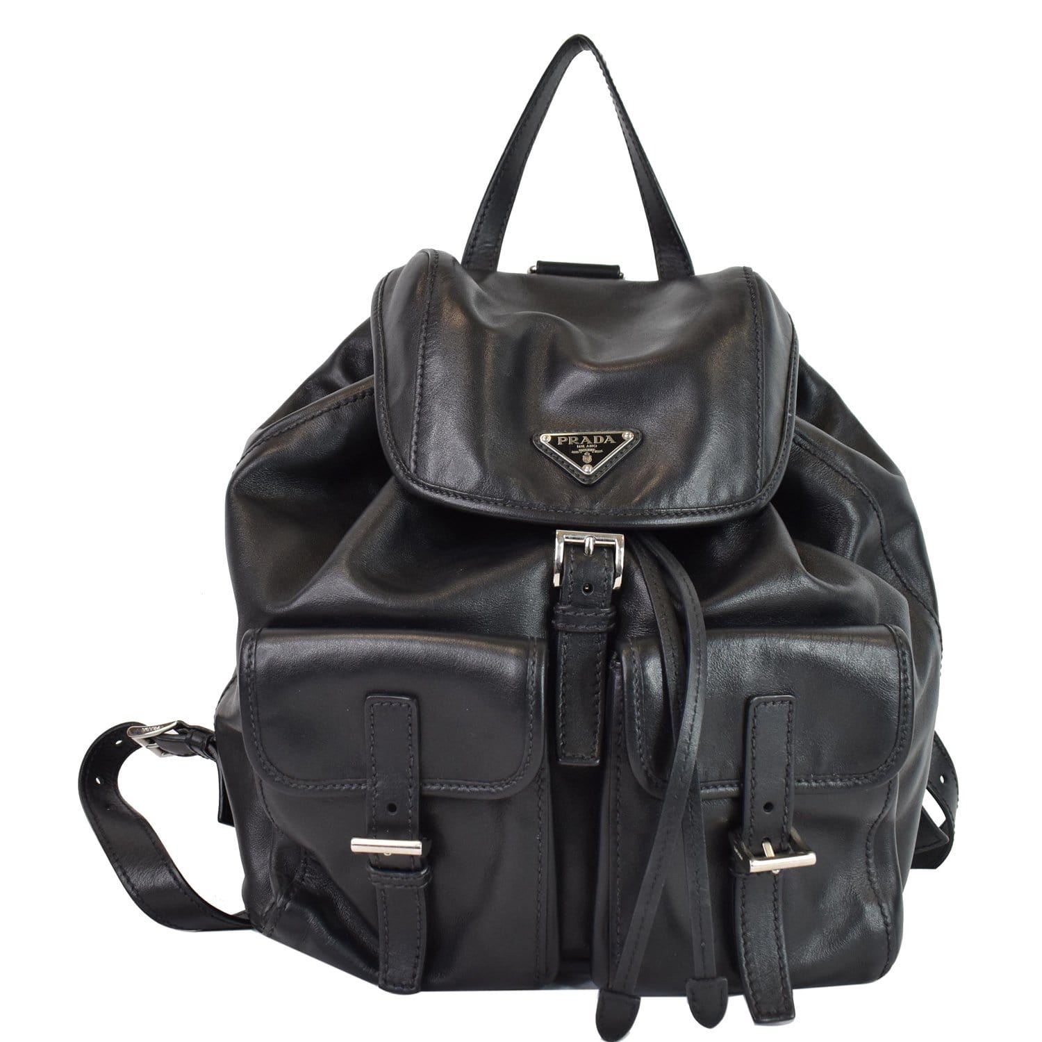 Da Milano Backpacks : Buy Da Milano Genuine Leather Black Ladies Backpack  Online