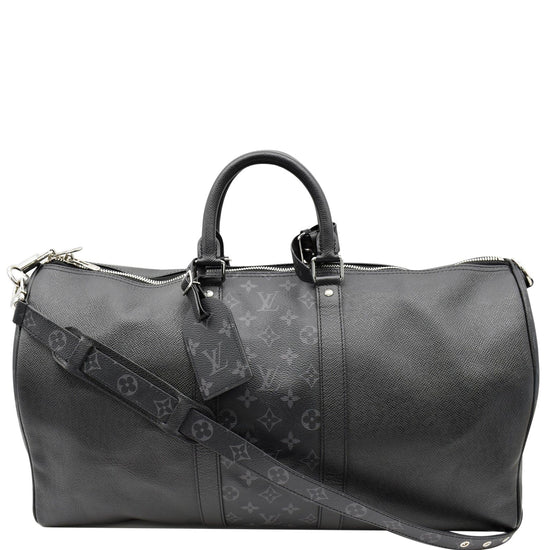 Keepall Bandoulière 50 Taiga Leather in Black - Travel M33400