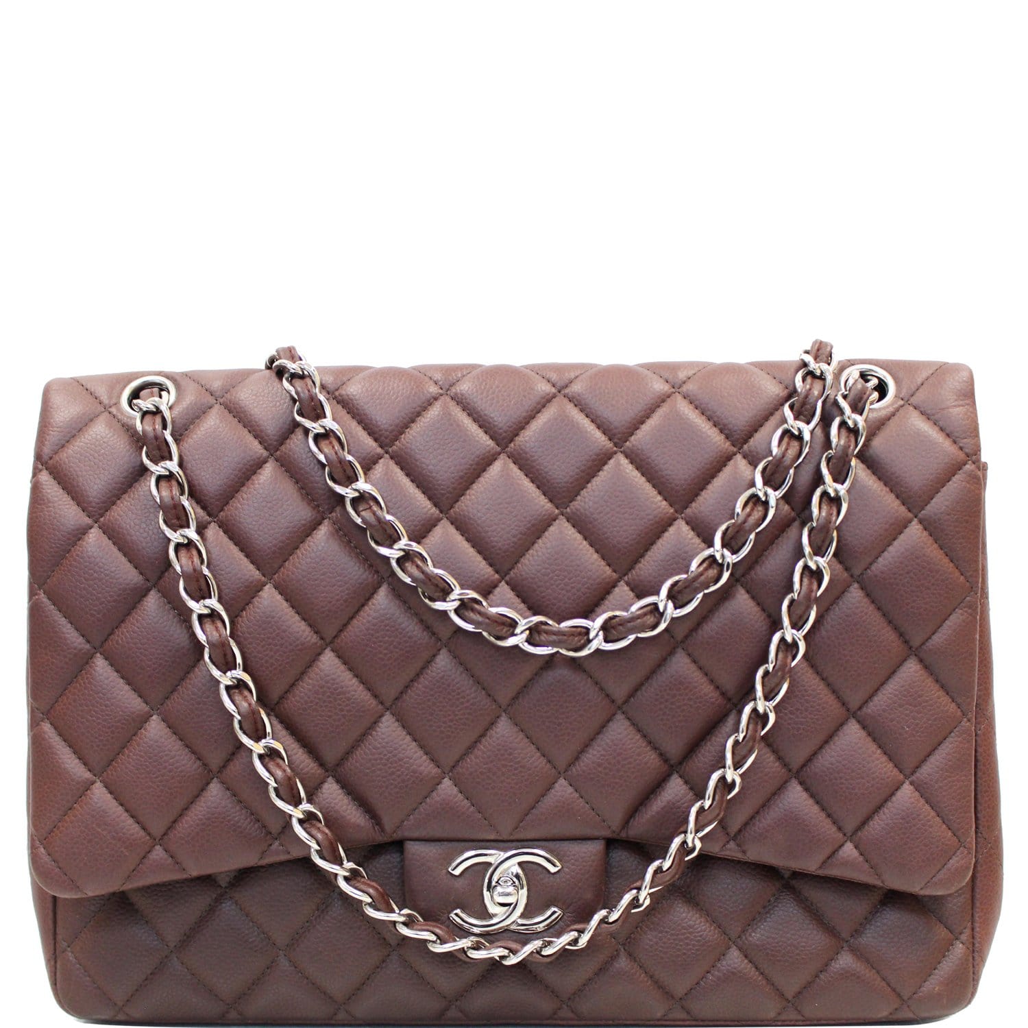 CHANEL Vintage Brown Caviar Leather Large Classic Single Flap Bag – JDEX  Styles