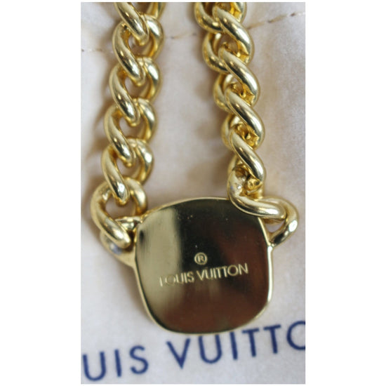 Louis Vuitton My LV Chain Necklace Gold Metal