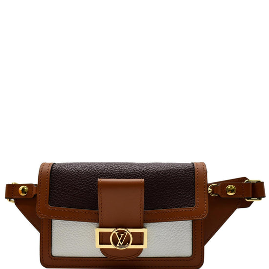 Louis Vuitton Snow/Blackberry Taurillon Leather Mini Dauphine Bag