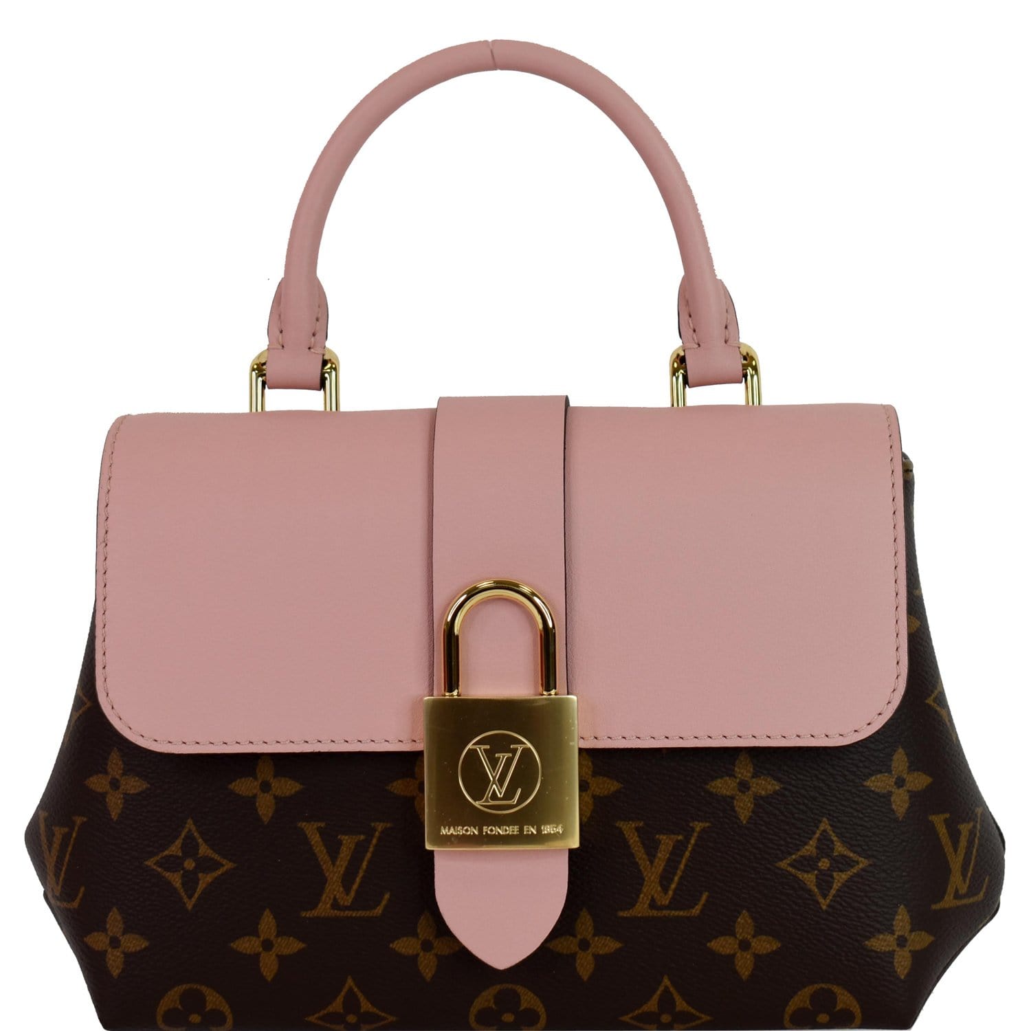 Louis Vuitton, Bags, Louis Vuitton Lv Locky Bb Shoulder Handbag M440  Monogram Pink Brown