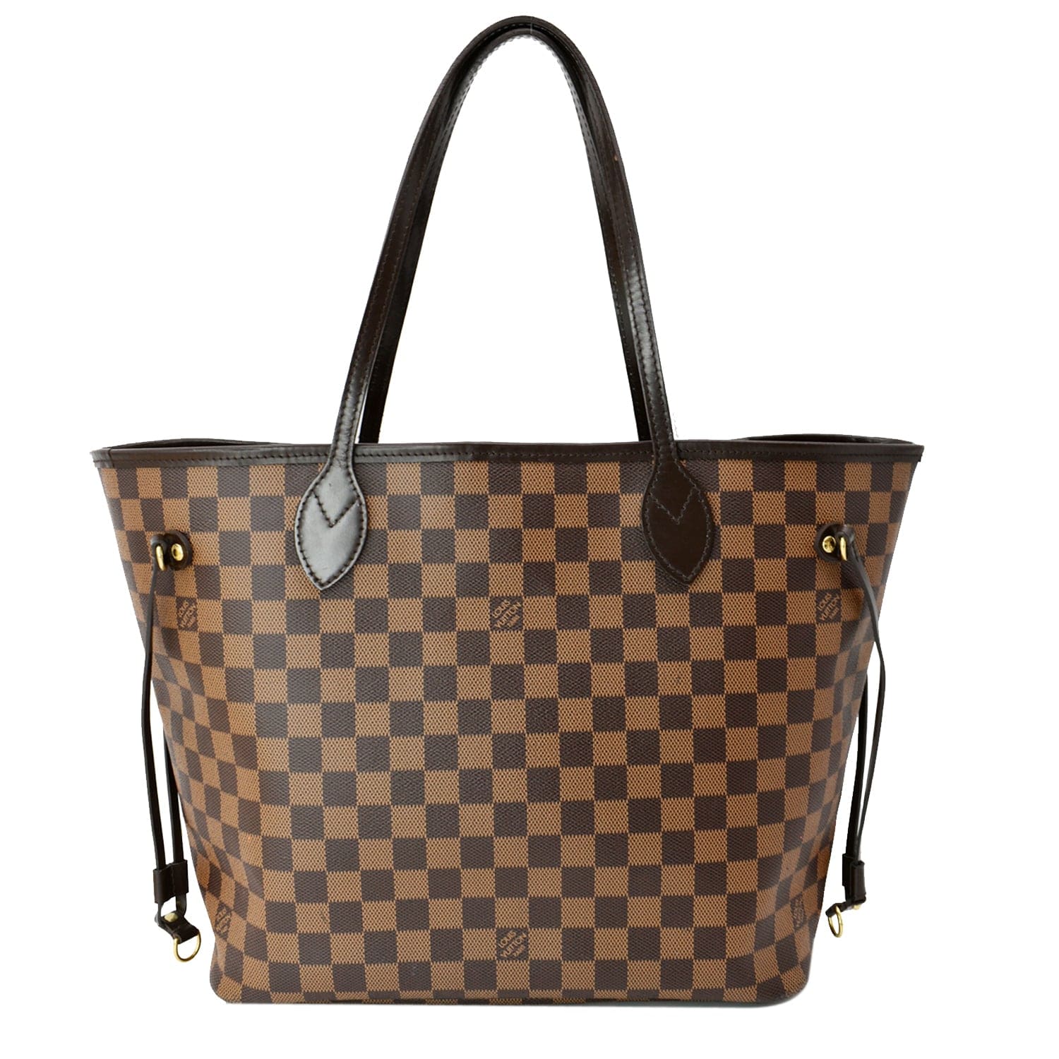 LOUIS VUITTON Neverfull MM Damier Ebene Tote Bag Brown - 10% Off