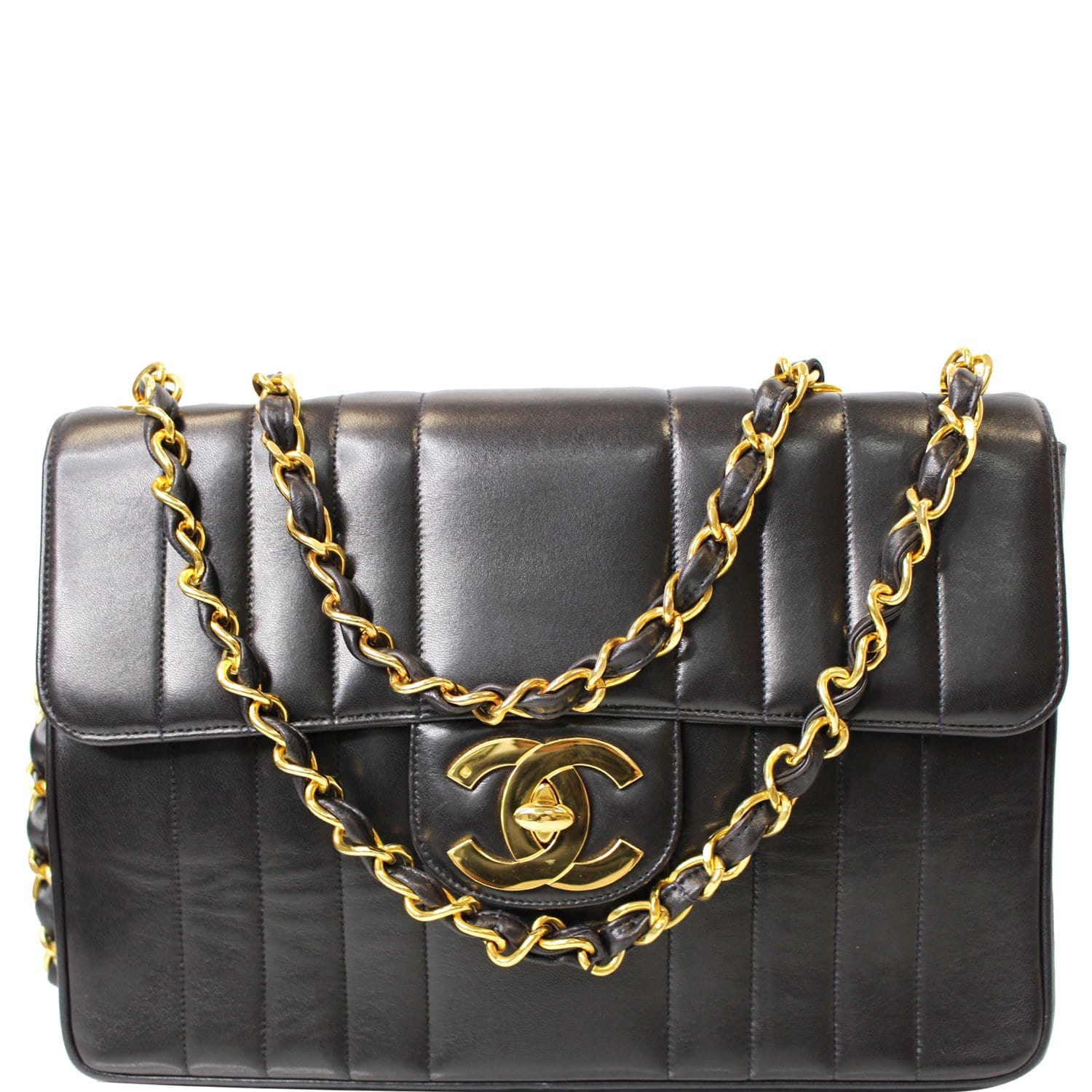 Chanel Classic Jumbo Single Flap Bag - Black Shoulder Bags