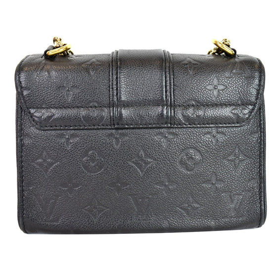 LOUIS VUITTON Saint Sulpice PM Empreinte Leather Crossbody Bag Noir 